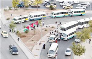 مأدبا: إضراب لحافلات النقل العمومي بالعريض
