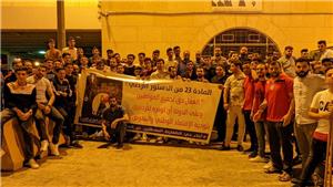 Unemployed East Amman workers protest for 45th consecutive day